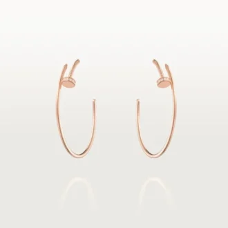 Juste Un Clou-oorbellen – Roze goud, diamanten – Cartier