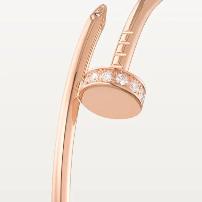 Juste Un Clou-oorbellen – Roze goud, diamanten – Cartier