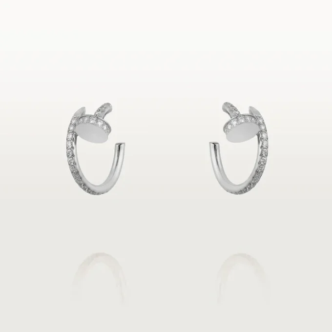 Juste Un Clou-oorbellen – Witgoud, diamanten – Cartier