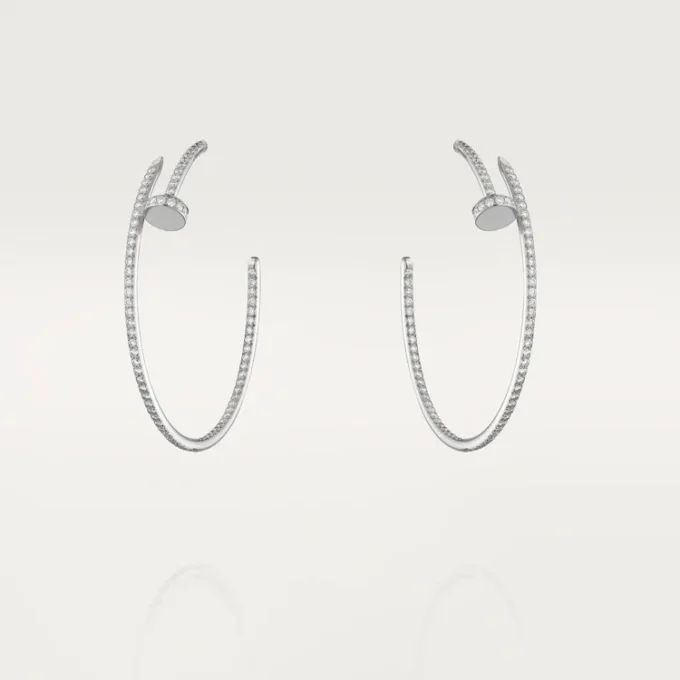 Juste Un Clou-oorbellen – Witgoud, diamanten – Cartier