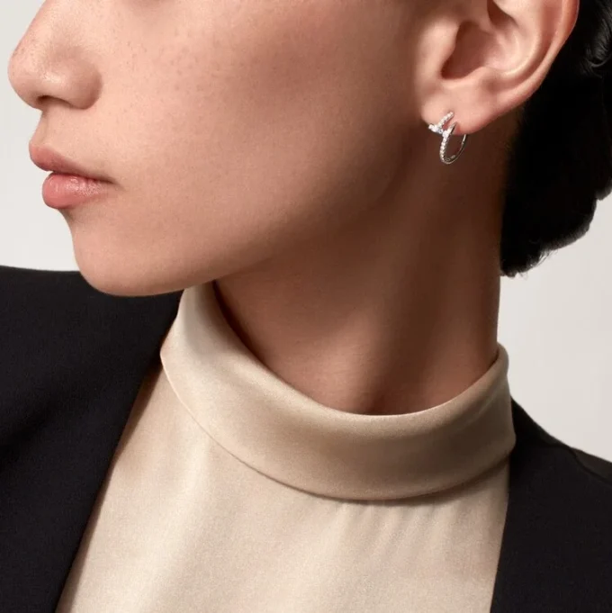 Juste Un Clou-oorbellen – Witgoud, diamanten – Cartier