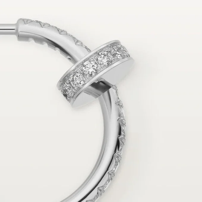 Juste Un Clou-oorbellen – Witgoud, diamanten – Cartier