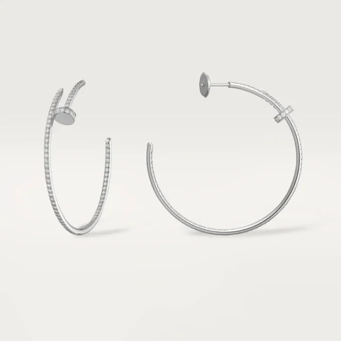 Juste Un Clou-oorbellen – Witgoud, diamanten – Cartier