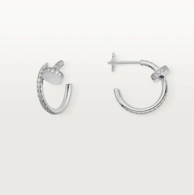 Juste Un Clou-oorbellen – Witgoud, diamanten – Cartier