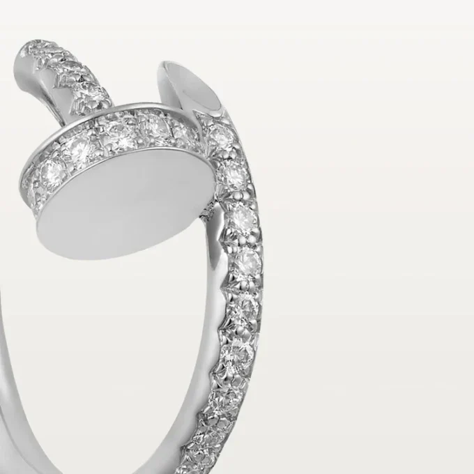 Juste Un Clou-oorbellen – Witgoud, diamanten – Cartier