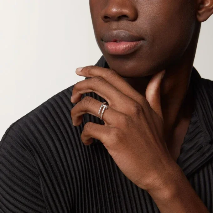 Juste Un Clou-ring, klein model, diamanten