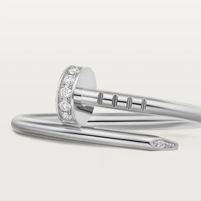 Juste Un Clou-ring, klein model, diamanten