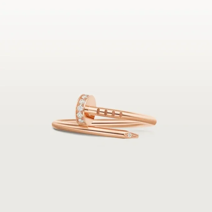 Juste Un Clou-ring, klein model, diamanten