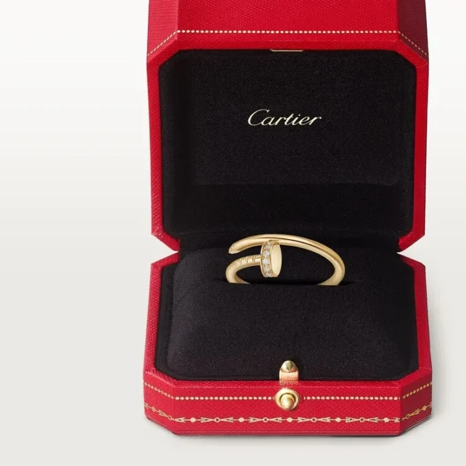 Juste Un Clou-ring, klein model, diamanten
