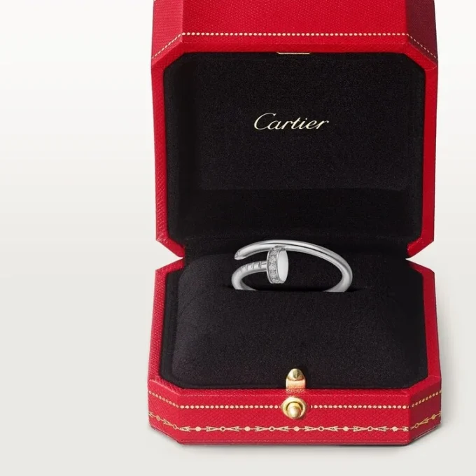 Juste Un Clou-ring, klein model, diamanten