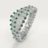 Le Voyage Recommence-armband, smaragd, bezet
