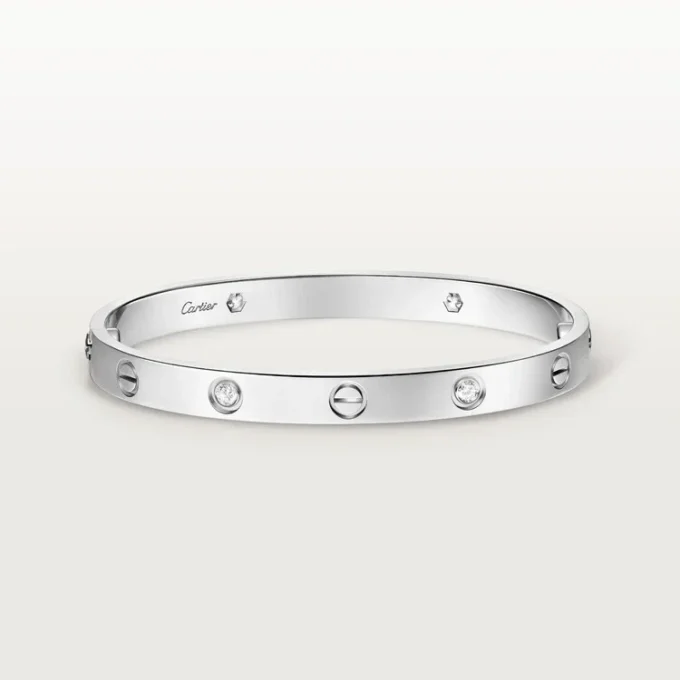 Liefdesarmband, klassiek model, 4 diamanten