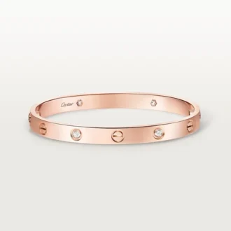 Liefdesarmband, klassiek model, 4 diamanten