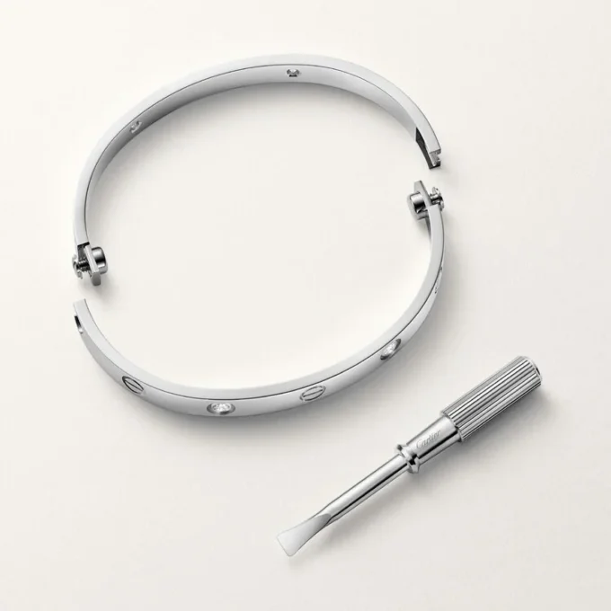 Liefdesarmband, klassiek model, 4 diamanten