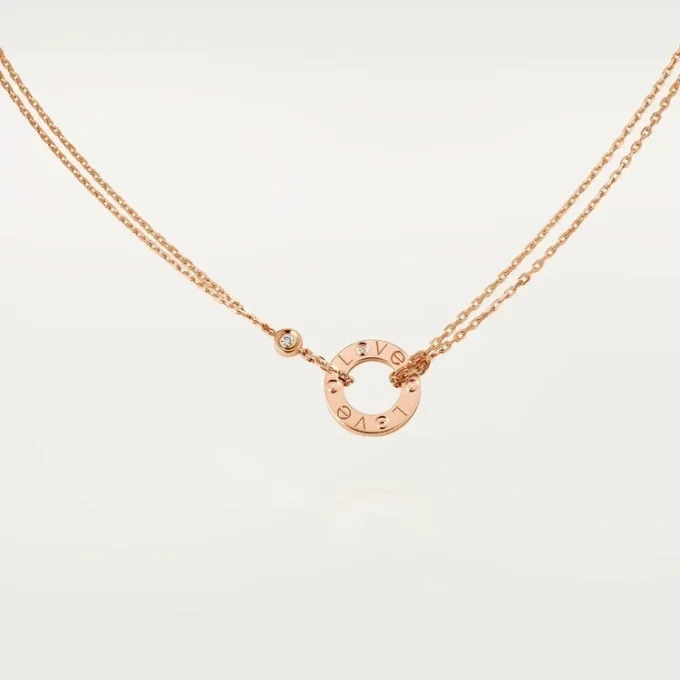 Liefdesketting, 2 diamanten – Roségoud, Diamanten – Cartier