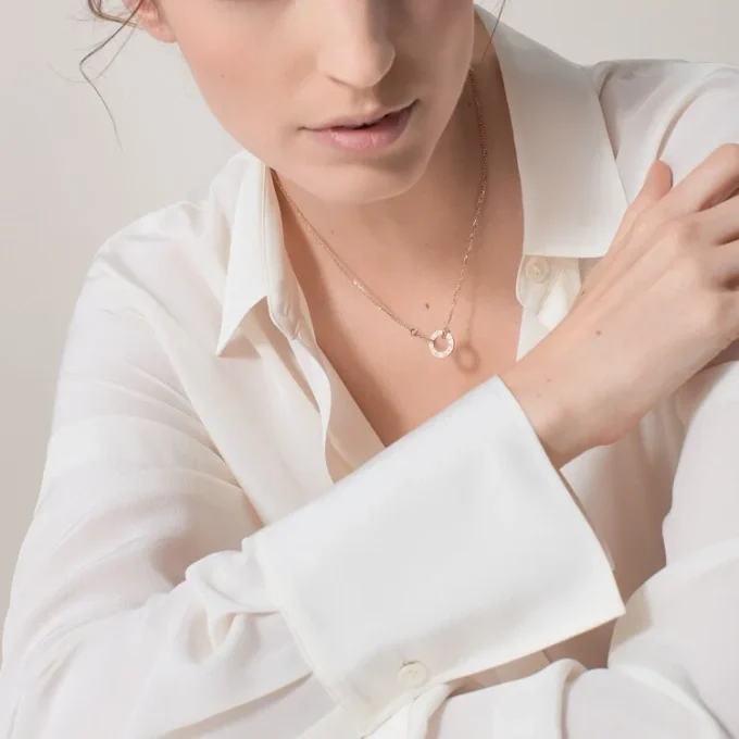 Liefdesketting, 2 diamanten – Roségoud, Diamanten – Cartier