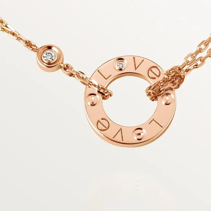 Liefdesketting, 2 diamanten – Roségoud, Diamanten – Cartier