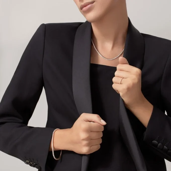 Lignes Essentielles-halsketting, briljantgeslepen diamanten