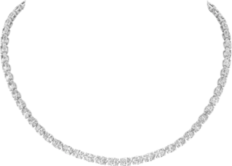 Lignes Essentielles-ketting, ovaalgeslepen diamanten