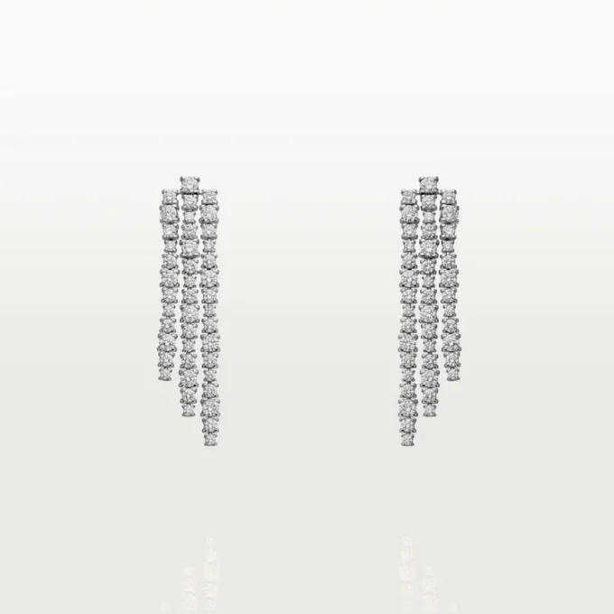 Lignes Essentielles oorbellen, briljantgeslepen diamanten