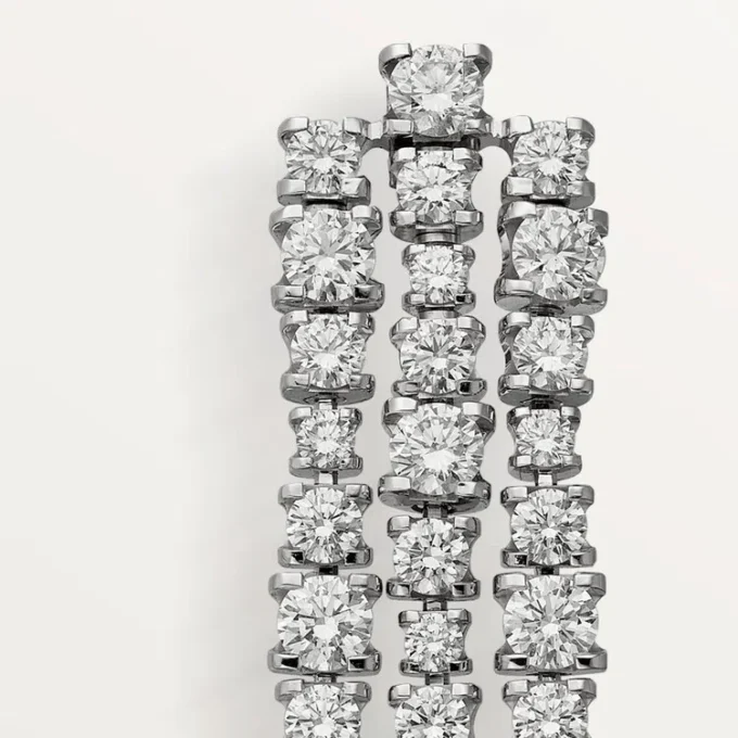 Lignes Essentielles oorbellen, briljantgeslepen diamanten