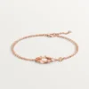 Love-armband, aan ketting, 2 diamanten