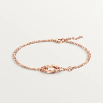 Love-armband, aan ketting, 2 diamanten