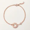 Love-armband, aan ketting, 2 diamanten
