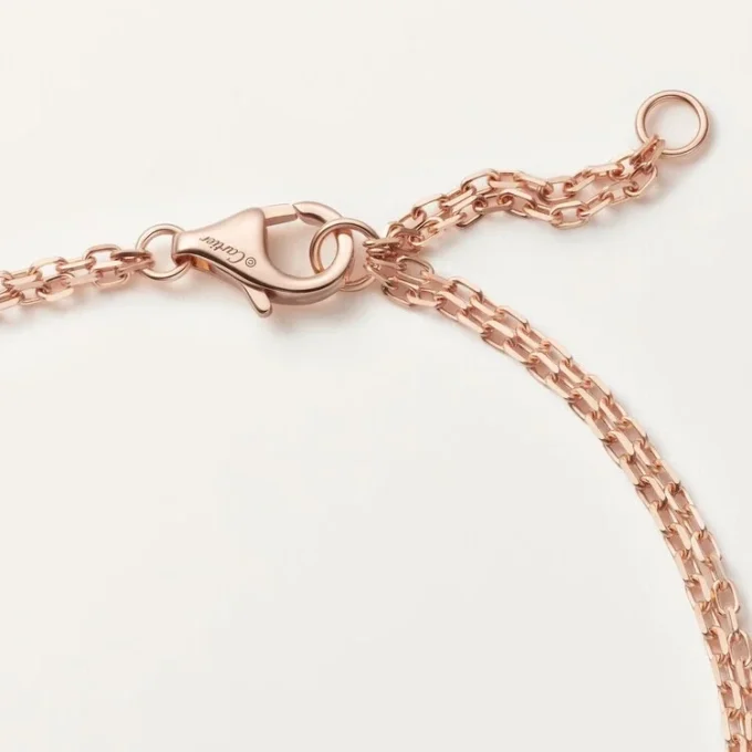 Love-armband, aan ketting, 2 diamanten