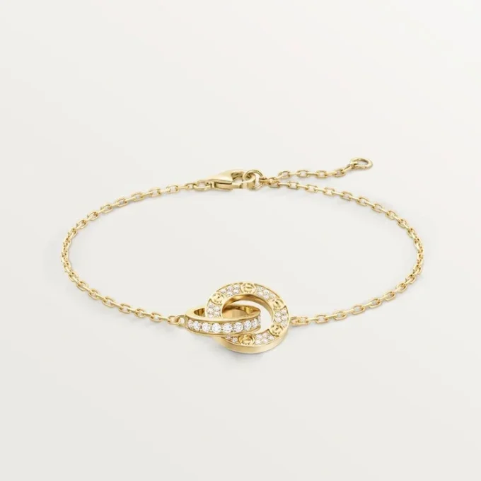 Love-armband, aan ketting, bezet
