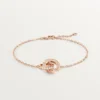 Love-armband, aan ketting, bezet