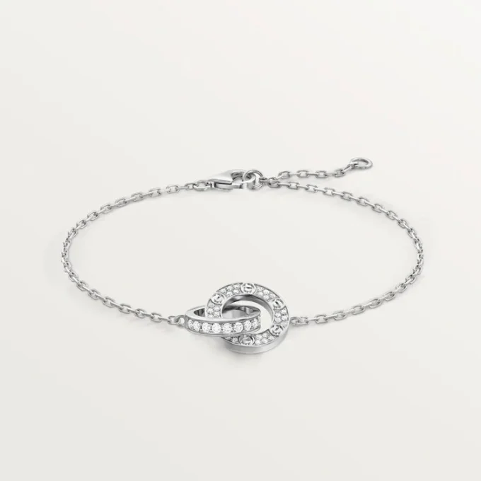 Love-armband, aan ketting, bezet