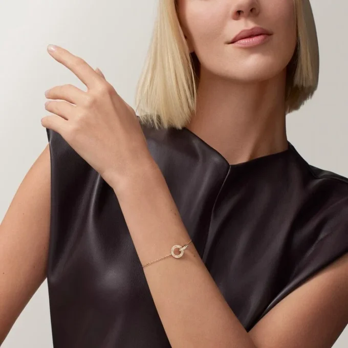 Love-armband, aan ketting, bezet