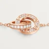 Love-armband, aan ketting, bezet