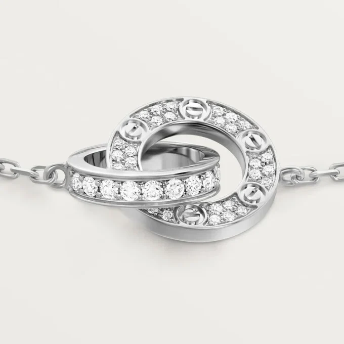 Love-armband, aan ketting, bezet