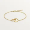 Love-armband, aan ketting, half bezet