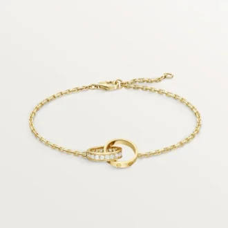 Love-armband, aan ketting, half bezet
