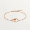Love-armband, aan ketting, half bezet