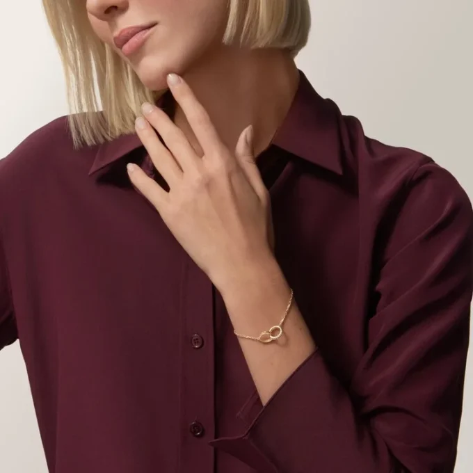 Love-armband, aan ketting, half bezet