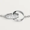 Love-armband, aan ketting, half bezet