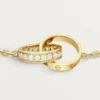 Love-armband, aan ketting, half bezet