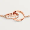 Love-armband, aan ketting, half bezet