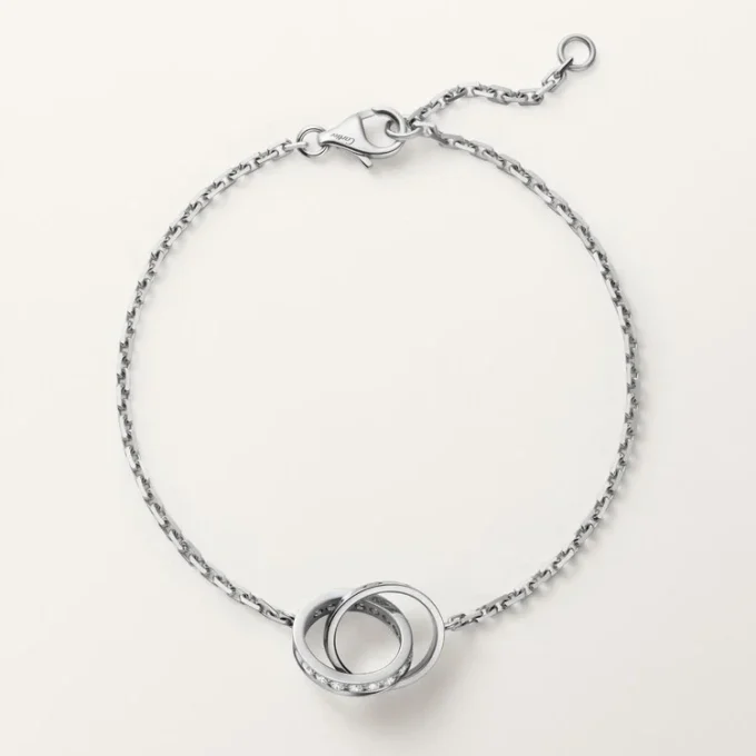 Love-armband, aan ketting, half bezet