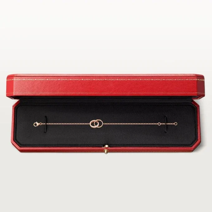 Love-armband, aan ketting, half bezet