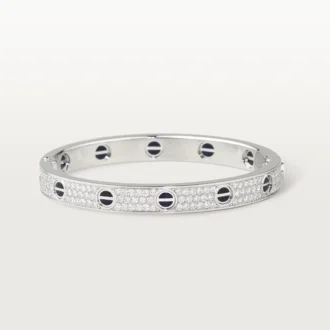 Love-armband, klassiek model, bezet, keramiek
