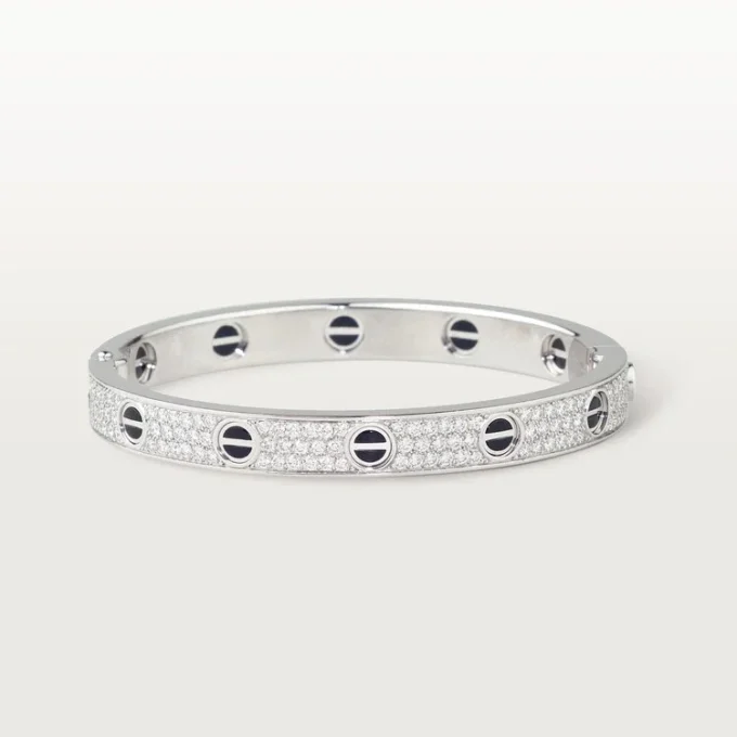 Love-armband, klassiek model, bezet, keramiek