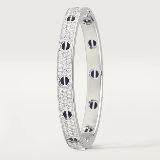 Love-armband, klassiek model, bezet, keramiek
