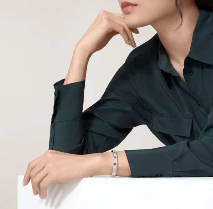 Love-armband, klassiek model, bezet, keramiek
