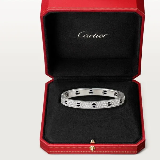 Love-armband, klassiek model, bezet, keramiek