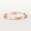 Love-armband, klassiek model, geborsteld, 4 diamanten